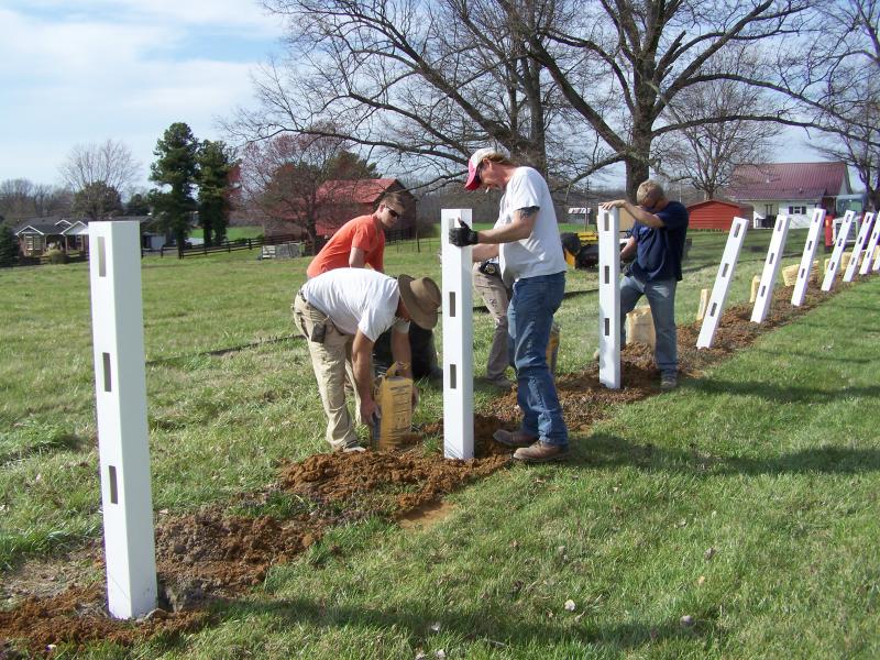 White Vinyl Fence Installation