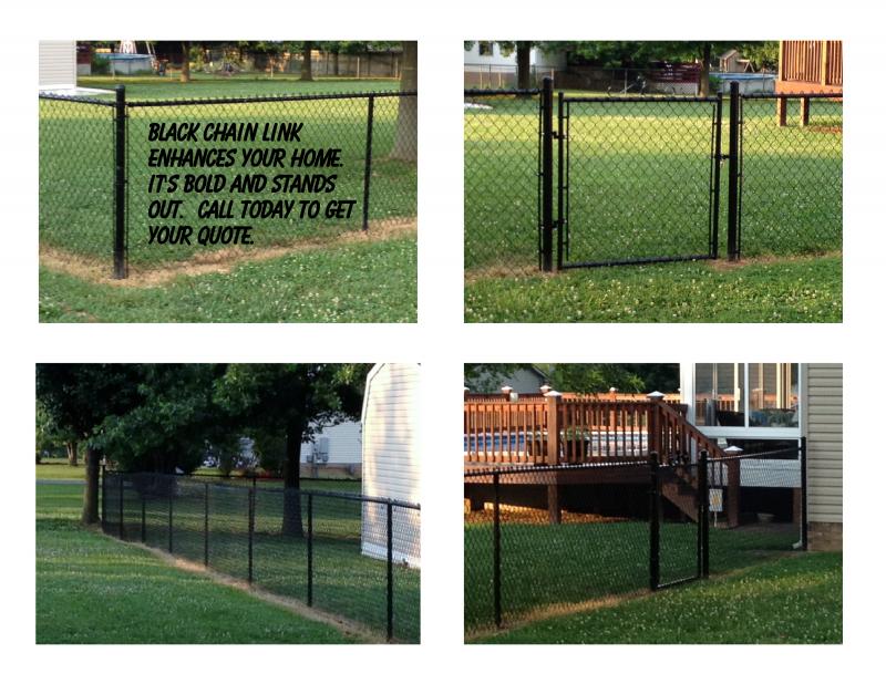 black chain link fence